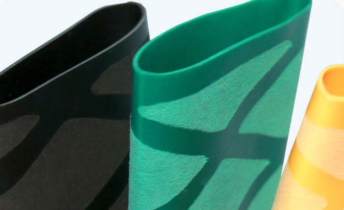 使用磨砂工艺的防滑花纹热缩管 使用磨砂工艺的防滑花纹热缩管